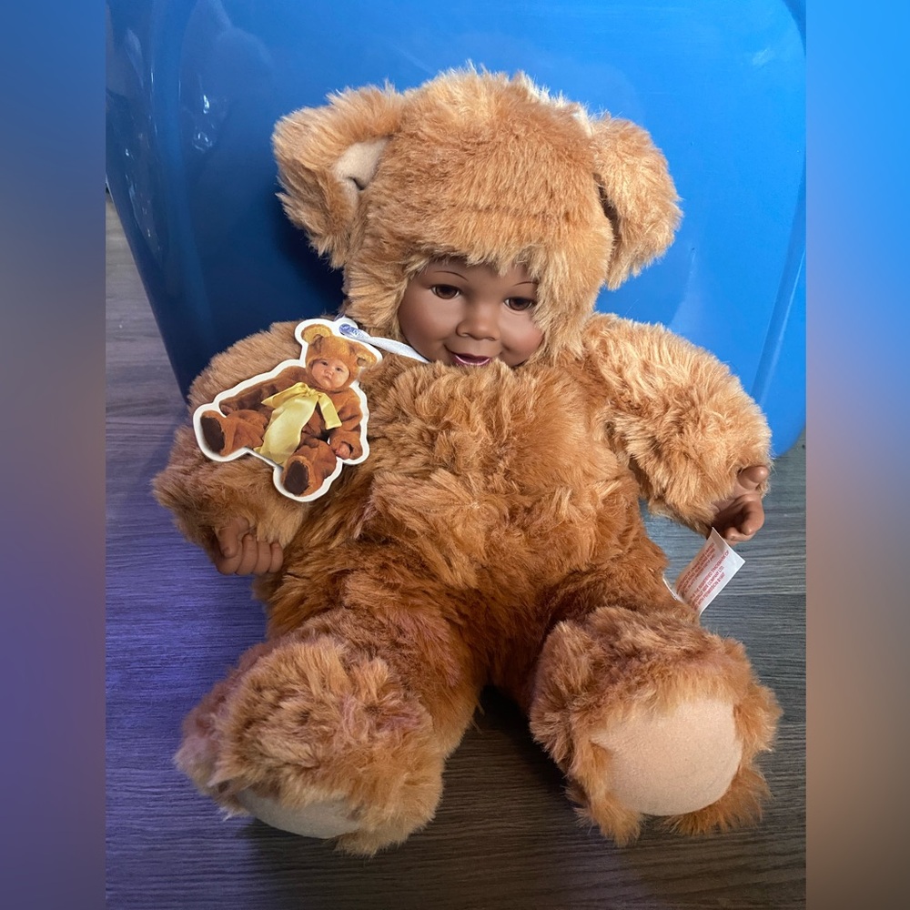 Anne Geddes Adorable Brown Teddy Bear Doll